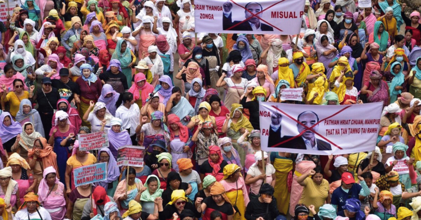 Manipur: ITLF holds protest rally, demands separate Union Territory