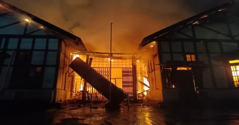 Meghalaya: Warehouse gutted in fire in Bara Bazar
