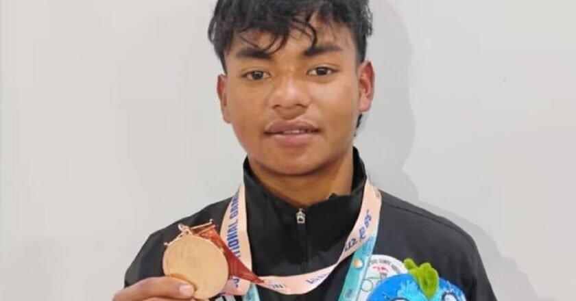 Meghalaya’s Pynshngaiñ Kurbah clinches historic bronze at 38th National Games