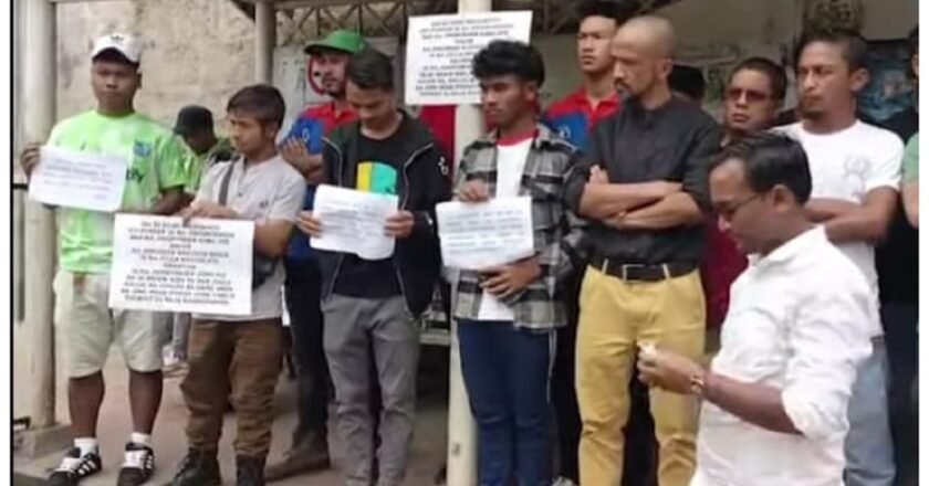 HYC condoms brutal m*rder of Raja Raghuvanshi, stages protest in Police Bazar