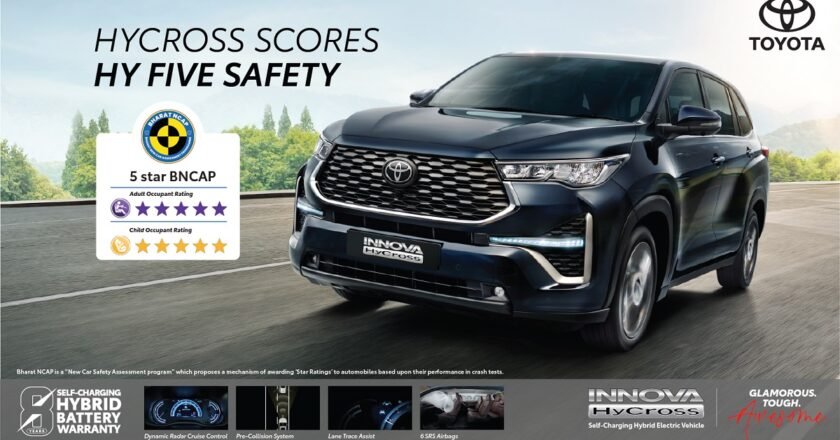 Toyota Innova HyCross achieves 5-star Bharat NCAP rating, strengthens market position across India