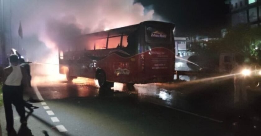 Motorcyclist charred to d*ath as two-wheeler collides with bus in Meghalaya