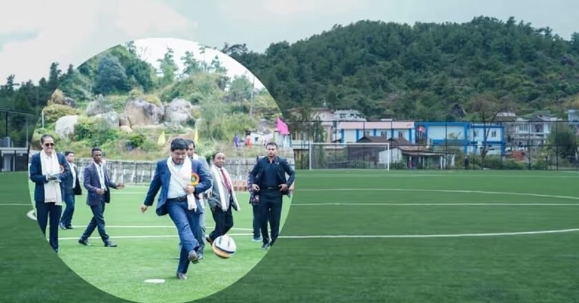 Meghalaya CM inaugurates football turf in Nongkrem, emphasises sports as catalyst for youth development