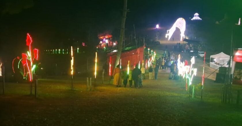 Mootyrchiah Village in West Jaintua Hills decked up for Christmas and New Year