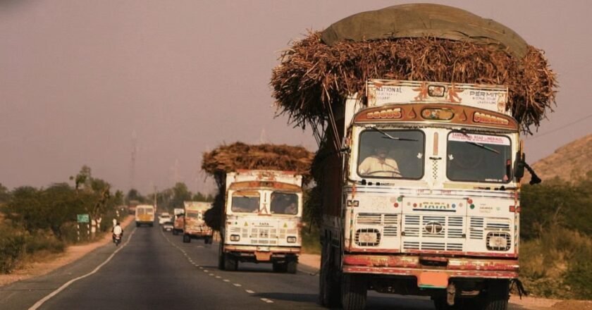 Shillong bans overloaded hay trucks to prevent fire risks and road littering