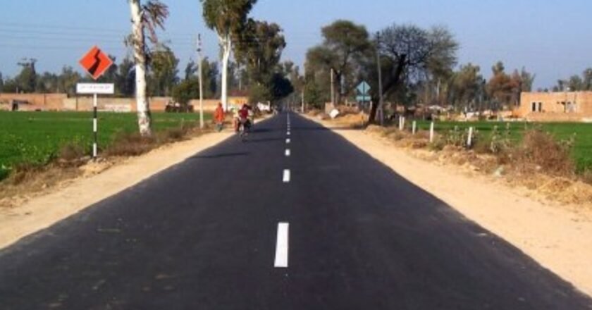Rural roads constructed as part of the PM program to connect India’s villages span 7.87 lakh km