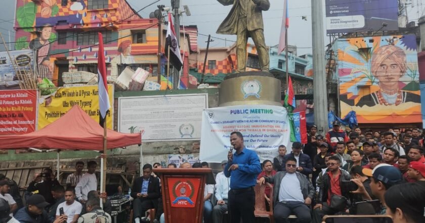 Shops closed in Police Bazar, GS Road as CoMSO holds massive rally