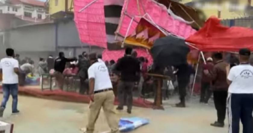 Podium collapses during Gorkha Pathshala’s 150-Year celebration at Jhalupara