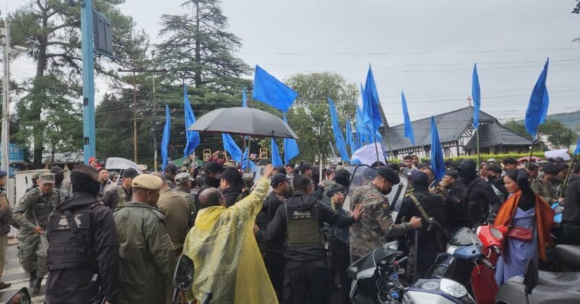 Lapangap resudebts take out protest rally towards Meghalaya Secretariat over Lapangap border issue
