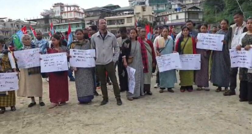 JNC stages protest outset Secretariat over Shree Cement Plant hearing
