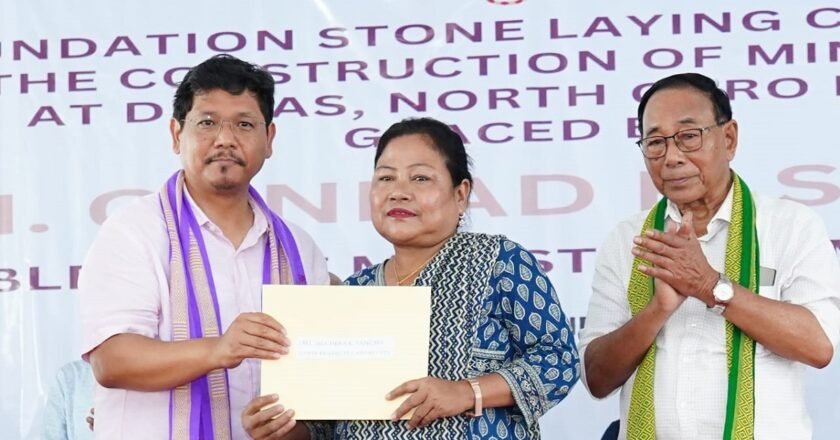Conrad Lays Foundation For Mini Stadium In North Garo Hills