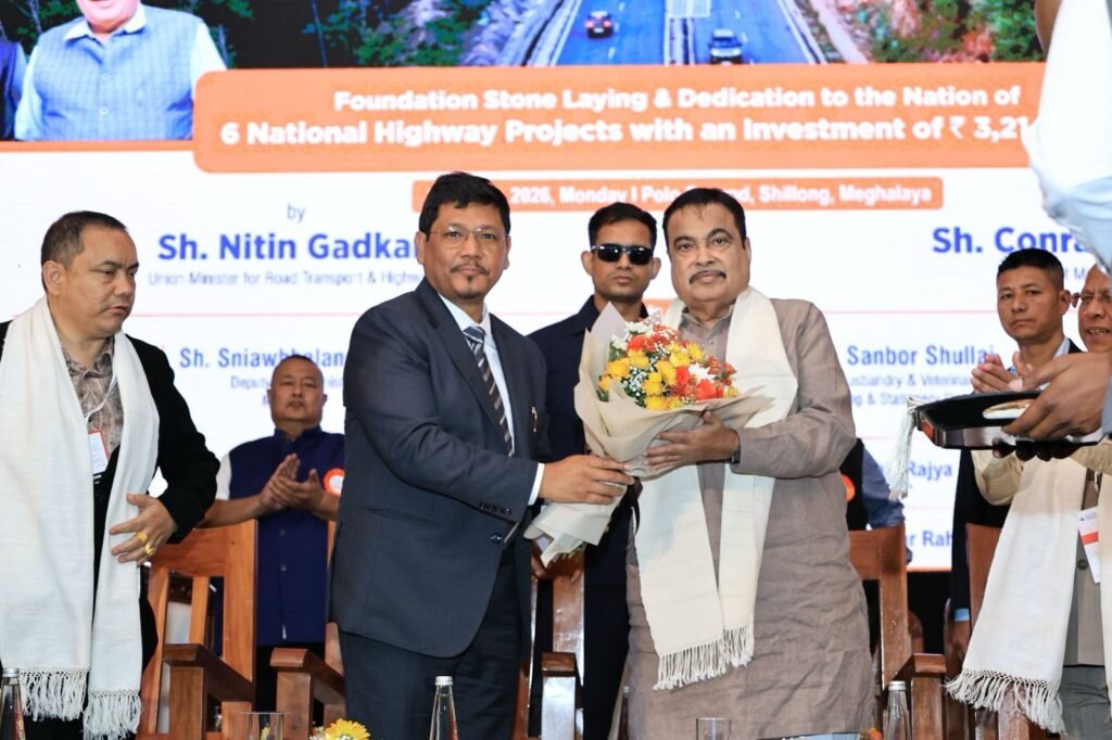 Major Boost to Meghalaya’s Infrastructure as Union Minister Nitin Gadkari Dedicates to the Nation Six National Highway Projects