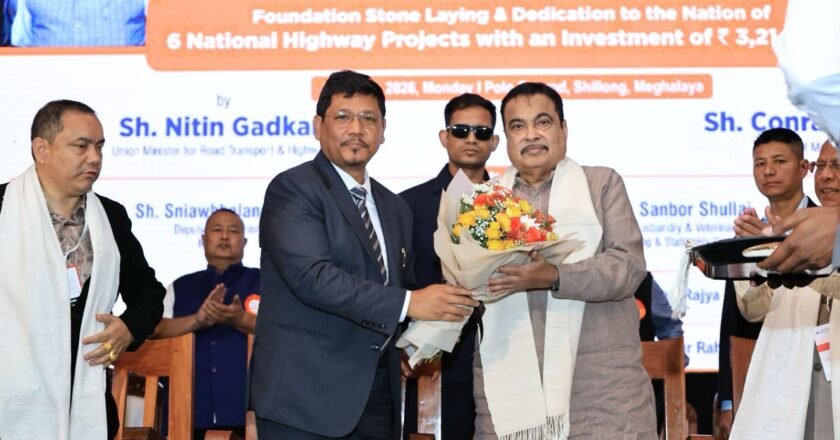 Major Boost to Meghalaya’s Infrastructure as Union Minister Nitin Gadkari Dedicates to the Nation Six National Highway Projects