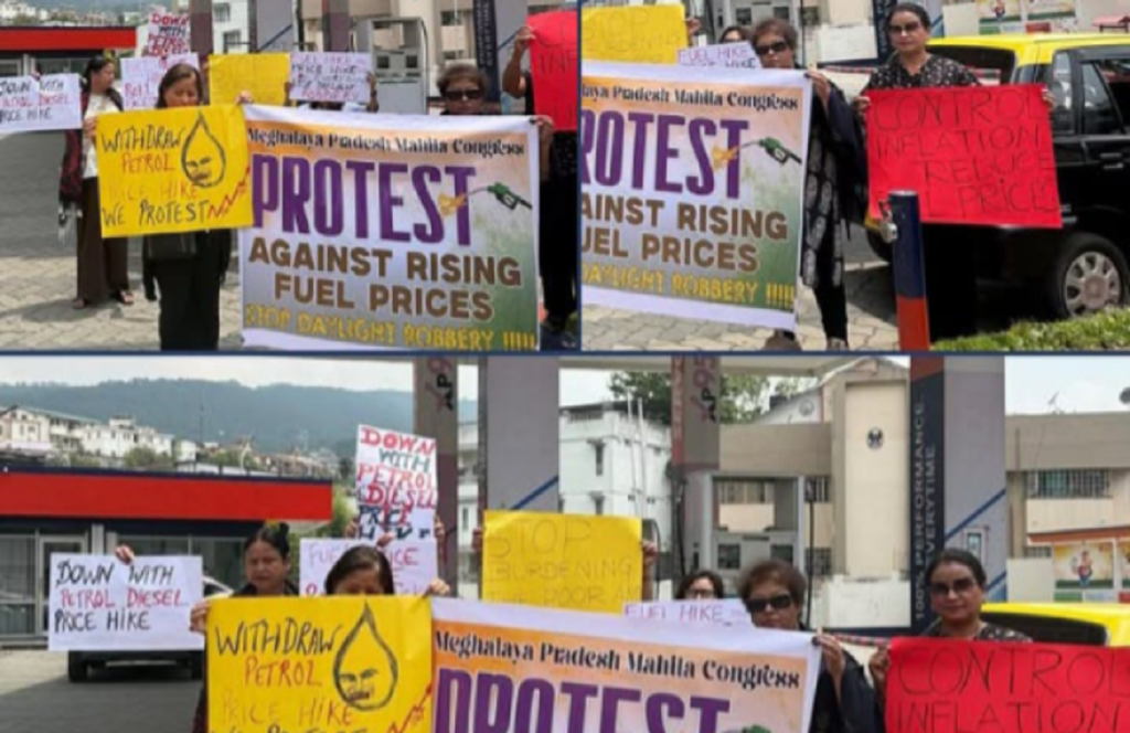 Mahila Congress stages protest against petrol & diesel price hike