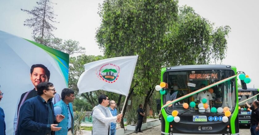 Meghalaya CM flags off 5 electric buses under PM eBus Sewa Scheme