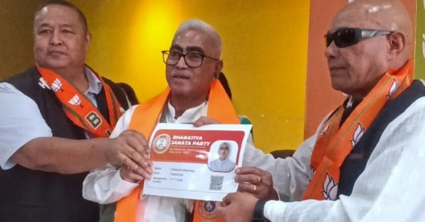 Former West Shillong MLA Mohendro Rapsang Joins BJP