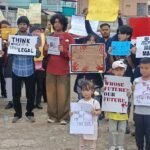 Shillong students hold demonstartion acroos the city in solidarity with Janatar Mantar protests