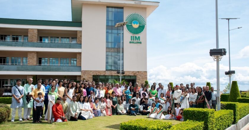 Prof. Arun Mohan Sherry Hoists 100-Foot Tricolour At IIM Shillong On 80th Independence Day