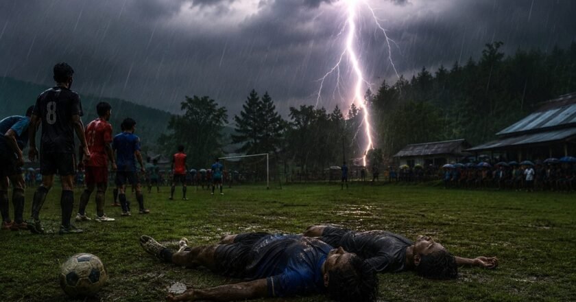 Two Killed, Eight Injured in Lightning Strike During Football Match in Meghalaya