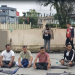 Five pressure groups stage sit-in protest in Khliehriat opposing Shree Cement Project