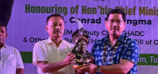 James Sangma Honoured in Tura, Vows to Amplify Meghalaya and Northeast Voice in Parliament