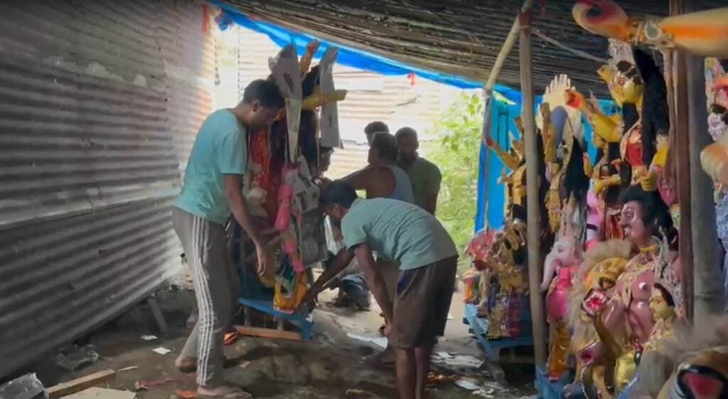 Durga Puja preparations underway, but idol-makers face uncertain future after property sale